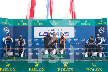 2020-09-18 - 37 Maulini Nicolas (fra), Cauhaupe Edouard (fra), Cool Racing, Ligier JS P320 - Nissan, 03 Glorieux Jean (bel), Horr Laurents (deu), DKR Engineering, Duqueine M30 - D08 - Nissan, 69 Smith Maurice (usa), Bell Matt (gbr), Cool Racing, Ligier JS P320 - Nissan, podium during the 2020 Road to Le Mans, 4th round of the 2020 Michelin Le Mans Cup on the Circuit des 24 Heures du Mans, from September 18 to 19, 2020 in Le Mans, France - Photo Fr.d.ric Le Floc...h / DPPI - ROAD TO LE MANS, 4TH ROUND 2020 - ENDURANCE - MOTORS