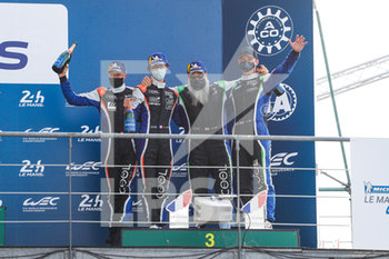 2020-09-18 - 37 Maulini Nicolas (fra), Cauhaupe Edouard (fra), Cool Racing, Ligier JS P320 - Nissan, 69 Smith Maurice (usa), Bell Matt (gbr), Cool Racing, Ligier JS P320 - Nissan, podium during the 2020 Road to Le Mans, 4th round of the 2020 Michelin Le Mans Cup on the Circuit des 24 Heures du Mans, from September 18 to 19, 2020 in Le Mans, France - Photo Fr.d.ric Le Floc...h / DPPI - ROAD TO LE MANS, 4TH ROUND 2020 - ENDURANCE - MOTORS