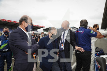 2020-09-19 - Jean Todt with Wolfgang Ullrich and Richard Mille during the 2020 24 Hours of Le Mans, 7th round of the 2019-20 FIA World Endurance Championship on the Circuit des 24 Heures du Mans, from September 16 to 20, 2020 in Le Mans, France - Photo Frederic Le Floc'h / DPPI - 24 HOURS OF LE MANS, 7TH ROUND 2020 - ENDURANCE - MOTORS
