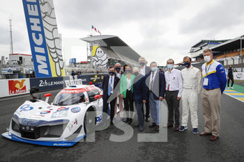 2020-09-19 - Pierre Fillon, Richard Mille, Christelle Morancais, Jean Todt, Alexis Alexis Vovk, Emmanuelle Pirro and Michel Delbon during the 2020 24 Hours of Le Mans, 7th round of the 2019-20 FIA World Endurance Championship on the Circuit des 24 Heures du Mans, from September 16 to 20, 2020 in Le Mans, France - Photo Frederic Le Floc'h / DPPI - 24 HOURS OF LE MANS, 7TH ROUND 2020 - ENDURANCE - MOTORS