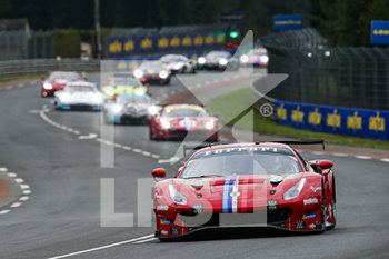 2020-09-19 - 82 Bourdais S.bastien (fra), Gounon Jules (fra), Pla Olivier (fra), Risi Competizione, Ferrari 488 GTE Evo, action during the 2020 24 Hours of Le Mans, 7th round of the 2019-20 FIA World Endurance Championship on the Circuit des 24 Heures du Mans, from September 16 to 20, 2020 in Le Mans, France - Photo Thomas Fenetre / DPPI - 24 HOURS OF LE MANS, 7TH ROUND 2020 - ENDURANCE - MOTORS