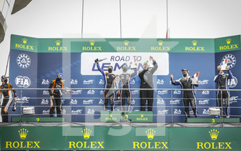 2020-09-19 - 37 Maulini Nicolas (fra), Cauhaupe Edouard (fra), Cool Racing, Ligier JS P320 - Nissan, portrait, podium with 03 Glorieux Jean (bel), Horr Laurents (deu) and Smith Maurice (usa), Bell Matt (gbr) during the 2020 Road to Le Mans, 4th round of the 2020 Michelin Le Mans Cup on the Circuit des 24 Heures du Mans, from September 18 to 19, 2020 in Le Mans, France - Photo Xavi Bonilla / DPPI - ROAD TO LE MANS, 4TH ROUND OF THE 2020  - ENDURANCE - MOTORS