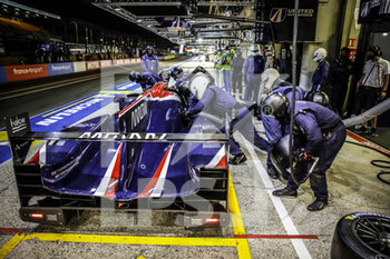 2020-09-20 - 32 Brundle Alex (gbr), Owen Will (usa), van Uitert Job (nld), United Autosports, Oreca 07-Gibson, pit stop during the 2020 24 Hours of Le Mans, 7th round of the 2019-20 FIA World Endurance Championship on the Circuit des 24 Heures du Mans, from September 16 to 20, 2020 in Le Mans, France - Photo Xavi Bonilla / DPPI - 24 HOURS OF LE MANS, 7TH ROUND 2020 - ENDURANCE - MOTORS