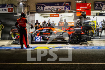 2020-09-20 - 26 Rusinov Roman (rus), Vergne Jean-Eric (fra), Jenson Mikkel (dnk), G-Drive Racing, Aurus 01-Gibson, pit stop during the 2020 24 Hours of Le Mans, 7th round of the 2019-20 FIA World Endurance Championship on the Circuit des 24 Heures du Mans, from September 16 to 20, 2020 in Le Mans, France - Photo Xavi Bonilla / DPPI - 24 HOURS OF LE MANS, 7TH ROUND 2020 - ENDURANCE - MOTORS