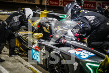 2020-09-20 - 35 Foster Nick (aus), Merhi Roberto (esp), Yamanaka Nobuya (jpn), Eurasia Motorsport, Ligier JS P217-Gibson, action, pit stop during the 2020 24 Hours of Le Mans, 7th round of the 2019-20 FIA World Endurance Championship on the Circuit des 24 Heures du Mans, from September 16 to 20, 2020 in Le Mans, France - Photo Xavi Bonilla / DPPI - 24 HOURS OF LE MANS, 7TH ROUND 2020 - ENDURANCE - MOTORS