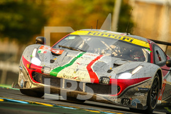 2020-09-20 - 54 Flohr Thomas (swi), Castellacci Francesco (ita), Fisichella Giancarlo (ita), AF Corse, Ferrari 488 GTE Evo, action during the 2020 24 Hours of Le Mans, 7th round of the 2019-20 FIA World Endurance Championship on the Circuit des 24 Heures du Mans, from September 16 to 20, 2020 in Le Mans, France - Photo Francois Flamand / DPPI - 24 HOURS OF LE MANS, 7TH ROUND 2020 - ENDURANCE - MOTORS