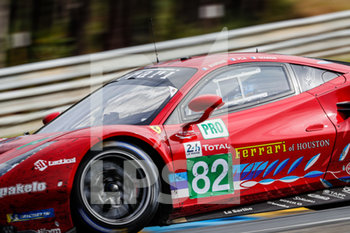 2020-09-20 - 82 Bourdais S.bastien (fra), Gounon Jules (fra), Pla Olivier (fra), Risi Competizione, Ferrari 488 GTE Evo, action during the 2020 24 Hours of Le Mans, 7th round of the 2019-20 FIA World Endurance Championship on the Circuit des 24 Heures du Mans, from September 16 to 20, 2020 in Le Mans, France - Photo Fr.d.ric Le Floc...h / DPPI - 24 HOURS OF LE MANS, 7TH ROUND 2020 - ENDURANCE - MOTORS