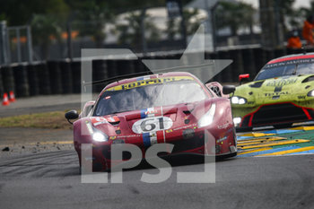 2020-09-20 - 61 Ledogar Come (fra), Negri Jr Oswaldo (bra), Piovanetti Francesco (pr), Luzich Racing, Ferrari 488 GTE Evo, action during the 2020 24 Hours of Le Mans, 7th round of the 2019-20 FIA World Endurance Championship on the Circuit des 24 Heures du Mans, from September 16 to 20, 2020 in Le Mans, France - Photo Thomas Fenetre / DPPI - 24 HOURS OF LE MANS, 7TH ROUND 2020 - ENDURANCE - MOTORS