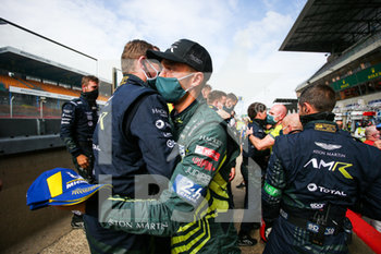 2020-09-20 - Tincknell Harry (gbr), Total, Aston Martin Racing, Aston Martin Vantage AMR celebrating their win during the 2020 24 Hours of Le Mans, 7th round of the 2019-20 FIA World Endurance Championship on the Circuit des 24 Heures du Mans, from September 16 to 20, 2020 in Le Mans, France - Photo Thomas Fenetre / DPPI - 24 HOURS OF LE MANS, 7TH ROUND 2020 - ENDURANCE - MOTORS