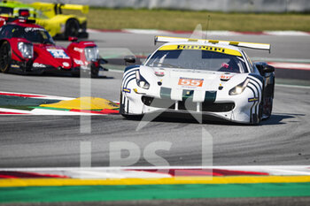 2021-04-17 - 55 Cameron Duncan (gbr), Griffin Matthew (irl), Perel David (zaf), Spirit of Race, Ferrari F488 GTE Evo, action during the 2021 4 Hours of Barcelona, 1st round of the 2021 European Le Mans Series, from April 15 to 17, 2021 on the Circuit de Barcelona-Catalunya, in Montmelo, near Barcelona, Spain - Photo Xavi Bonilla / DPPI - 2021 4 HOURS OF BARCELONA, 1ST ROUND OF THE 2021 EUROPEAN LE MANS SERIES - ENDURANCE - MOTORS