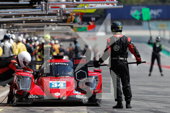 2021-04-18 - 34 Yoluc Salih (tur), Eastwood Charlie (irl), Tincknell Harry (gbr), Racing Team Turkey, Oreca 07 - Gibson, action , during the 2021 4 Hours of Barcelona, 1st round of the 2021 European Le Mans Series, from April 15 to 17, 2021 on the Circuit de Barcelona-Catalunya, in Montmelo, near Barcelona, Spain - Photo Frédéric Le Floc'h / DPPI - 2021 4 HOURS OF BARCELONA, 1ST ROUND OF THE 2021 EUROPEAN LE MANS SERIES - ENDURANCE - MOTORS