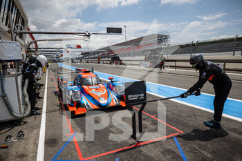 2021-06-06 - 84 Aoki Takuma (JPN), Nigel Bailly (BEL), Pierre Sancinena (FRA), Oreca 07 - Gibson ASSOCIATION SRT41, action stand pit lane during the 2021 4 Hours of Le Castellet, 3rd round of the 2021 European Le Mans Series, from June 04 to 06, 2021 on the Circuit Paul Ricard, in Le Castellet, France - Photo Germain Hazard / DPPI - 2021 4 HOURS OF LE CASTELLET, 3RD ROUND OF THE 2021 EUROPEAN LE MANS SERIES - ENDURANCE - MOTORS