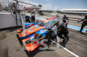 2021-06-06 - 84 Aoki Takuma (JPN), Nigel Bailly (BEL), Pierre Sancinena (FRA), Oreca 07 - Gibson ASSOCIATION SRT41, action stand pit lane during the 2021 4 Hours of Le Castellet, 3rd round of the 2021 European Le Mans Series, from June 04 to 06, 2021 on the Circuit Paul Ricard, in Le Castellet, France - Photo Germain Hazard / DPPI - 2021 4 HOURS OF LE CASTELLET, 3RD ROUND OF THE 2021 EUROPEAN LE MANS SERIES - ENDURANCE - MOTORS