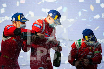 2021-06-13 - 51 Pier Guidi Alessandro (ita), Calado James (gbr), AF Corse, Ferrari 488 GTE Evo, action podium during the 8 Hours of Portimao, 2nd round of the 2021 FIA World Endurance Championship on the Algarve International Circuit, from June 11 to 13, 2021 in Portimao, Algarve, Portugal - Photo Joao Filipe / DPPI - 8 HOURS OF PORTIMAO, 2ND ROUND OF THE 2021 FIA WORLD ENDURANCE CHAMPIONSHIP - ENDURANCE - MOTORS