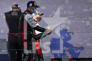 2021-06-13 - Hartley Brendon (nzl), Toyota Gazoo Racing, Toyota GR010 - Hybrid, portrait podium during the 8 Hours of Portimao, 2nd round of the 2021 FIA World Endurance Championship on the Algarve International Circuit, from June 11th to 13th, 2021 in Portimao, Algarve, Portugal - Photo Paulo Maria / DPPI - 8 HOURS OF PORTIMAO, 2ND ROUND OF THE 2021 FIA WORLD ENDURANCE CHAMPIONSHIP - ENDURANCE - MOTORS