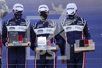 2021-06-13 - Hanson Philip (gbr), Scherer Fabio (che), Di resta Paul (gbr), United Autosports USA, Oreca 07 - Gibson, action podium during the 8 Hours of Portimao, 2nd round of the 2021 FIA World Endurance Championship on the Algarve International Circuit, from June 11th to 13th, 2021 in Portimao, Algarve, Portugal - Photo Paulo Maria / DPPI - 8 HOURS OF PORTIMAO, 2ND ROUND OF THE 2021 FIA WORLD ENDURANCE CHAMPIONSHIP - ENDURANCE - MOTORS