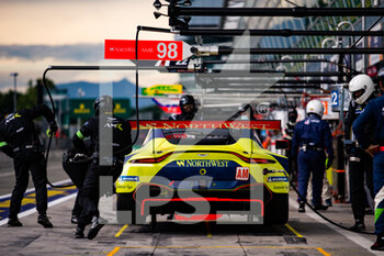 2021-07-16 - 98 Dalla Lana Paul (can), Farfus Augusto (bra), Gomes Marcos (bra), Aston Martin Racing, Aston Martin Vantage AMR, action pitlane, during the 6 Hours of Monza, 3rd round of the 2021 FIA World Endurance Championship, FIA WEC, on the Autodromo Nazionale di Monza, from July 16 to 18, 2021 in Monza, Italy - Photo Joao Filipe / DPPI - 6 HOURS OF MONZA, 3RD ROUND OF THE 2021 FIA WORLD ENDURANCE CHAMPIONSHIP, FIA WEC - ENDURANCE - MOTORS