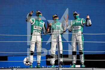 2021-07-18 - Hoshino Satoshi (jpn), Fujii Tomonobu (jpn), Watson Andrew (gbr), D'Station Racing, Aston Martin Vantage AMR, portrait podium during the 6 Hours of Monza, 3rd round of the 2021 FIA World Endurance Championship, FIA WEC, on the Autodromo Nazionale di Monza, from July 16th to 18th, 2021 in Monza, Italy - Photo Paulo Maria / DPPI - 6 HOURS OF MONZA, 3RD ROUND OF THE 2021 FIA WORLD ENDURANCE CHAMPIONSHIP, FIA WEC - ENDURANCE - MOTORS