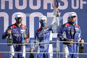 2021-07-18 - Garcia Esteban (che), Duval Loic (fra), Nato Norman (fra), Realteam Racing, Oreca 07 - Gibson, portrait podium during the 6 Hours of Monza, 3rd round of the 2021 FIA World Endurance Championship, FIA WEC, on the Autodromo Nazionale di Monza, from July 16th to 18th, 2021 in Monza, Italy - Photo Paulo Maria / DPPI - 6 HOURS OF MONZA, 3RD ROUND OF THE 2021 FIA WORLD ENDURANCE CHAMPIONSHIP, FIA WEC - ENDURANCE - MOTORS