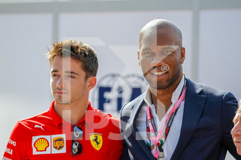 2019-09-07 - Charles Leclerc (MON) Scuderia Ferrari SF90; Didier Drogba - GRAN PREMIO HEINEKEN D´ITALIA 2019 - SABATO - PADDOCK - FORMULA 1 - MOTORS