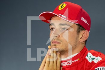 2019-09-07 - 16 Charles Leclerc (MON) Scuderia Ferrari Mission Winnow - GRAN PREMIO HEINEKEN D´ITALIA 2019 - SABATO - PRESS CONFERENCE - FORMULA 1 - MOTORS