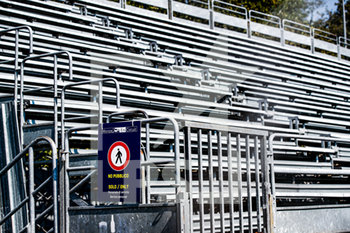 2020-09-05 - Empty grandstands, gradins, during the Formula 1 Gran Premio Heineken D'italia 2020, 2020 Italian Grand Prix, from September 4 to 6, 2020 on the Autodromo Nazionale di Monza, in Monza, near Milano, Italy - Photo Florent Gooden / DPPI - GRAN PREMIO HEINIKEN D'ITALIA 2020 - SABATO - FORMULA 1 - MOTORS