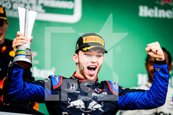 2020-09-07 - podium GASLY Pierre (fra), Scuderia Toro Rosso Honda STR14, portrait scoring his best result in F1 with the second place during the 2019 Formula One World Championship, Brazil Grand Prix from November 15 to 17 in Sao Paulo, Brazil - Photo Antonin Vincent / DPPI - PIERRE GASLY CAREER - FORMULA 1 - MOTORS