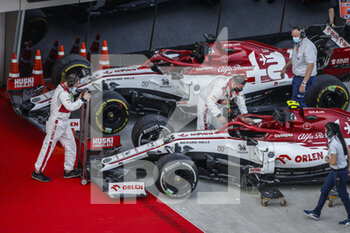 2020-09-27 - Alfa Romeo Racing ORLEN C39, parc ferm.. during the Formula 1 VTB Russian Grand Prix 2020, from September 25 to 27, 2020 on the Sochi Autodrom, in Sochi, Russia - Photo Fran..ois Flamand / DPPI - FORMULA 1 VTB RUSSIAN GRAND PRIX 2020 - SUNDAY - FORMULA 1 - MOTORS