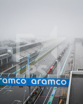 2020-10-09 - illustration of the main straight under the fog and rain, pluie, during the Formula 1 Aramco Grosser Preis Der Eifel 2020, Eifel Grand Prix, from October 9 to 11, 2020 on the N - FORMULA 1 ARAMCO GROSSER PREIS DER EIFEL 2020 GRAND PRIX - FRIDAY - FORMULA 1 - MOTORS