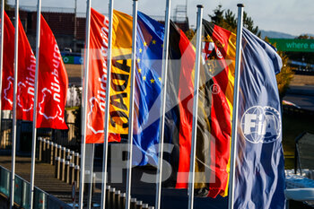 2020-10-10 - illustration flag, drapeau logo FIA during the Formula 1 Aramco Grosser Preis Der Eifel 2020, Eifel Grand Prix, from October 9 to 11, 2020 on the N.rburgring, in N.rburg, Germany - Photo Antonin Vincent / DPPI - FORMULA 1 ARAMCO GROSSER PREIS DER EIFEL 2020, EIFEL GRAND PRIX - SATURDAY - FORMULA 1 - MOTORS
