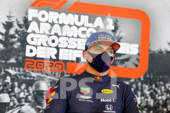 2020-10-10 - VERSTAPPEN Max (ned), Aston Martin Red Bull Racing Honda RB16, portrait, post-qualifying press conference during the Formula 1 Aramco Grosser Preis Der Eifel 2020, Eifel Grand Prix, from October 9 to 11, 2020 on the N.rburgring, in N.rburg, Germany - Photo Antonin Vincent / DPPI - FORMULA 1 ARAMCO GROSSER PREIS DER EIFEL 2020, EIFEL GRAND PRIX - SATURDAY - FORMULA 1 - MOTORS