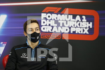 2020-11-12 - RUSSELL George (gbr), Williams Racing F1 FW43, portrait during press conference of the Formula 1 DHL Turkish Grand Prix 2020, from November 13 to 15, 2020 on the Intercity Istanbul Park, in Tuzla, near Istanbul, Turkey - Photo Antonin Vincent / DPPI - FORMULA 1 DHL TURKISH GRAND PRIX 2020 - THURSDAY - FORMULA 1 - MOTORS