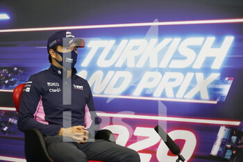 2020-11-12 - PEREZ Sergio (mex), Racing Point F1 RP20, portrait during press conference of the Formula 1 DHL Turkish Grand Prix 2020, from November 13 to 15, 2020 on the Intercity Istanbul Park, in Tuzla, near Istanbul, Turkey - Photo Antonin Vincent / DPPI - FORMULA 1 DHL TURKISH GRAND PRIX 2020 - THURSDAY - FORMULA 1 - MOTORS