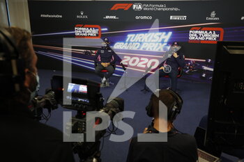 2020-11-12 - PEREZ Sergio (mex), Racing Point F1 RP20, portrait STROLL Lance (can), Racing Point F1 RP20, portrait during press conference of the Formula 1 DHL Turkish Grand Prix 2020, from November 13 to 15, 2020 on the Intercity Istanbul Park, in Tuzla, near Istanbul, Turkey - Photo Antonin Vincent / DPPI - FORMULA 1 DHL TURKISH GRAND PRIX 2020 - THURSDAY - FORMULA 1 - MOTORS