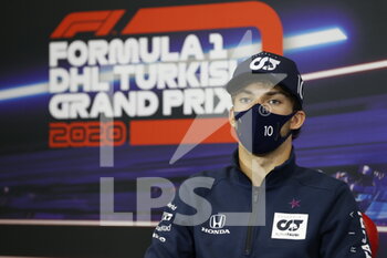 2020-11-12 - GASLY Pierre (fra), Scuderia AlphaTauri Honda AT01, portraitduring press conference of the Formula 1 DHL Turkish Grand Prix 2020, from November 13 to 15, 2020 on the Intercity Istanbul Park, in Tuzla, near Istanbul, Turkey - Photo Antonin Vincent / DPPI - FORMULA 1 DHL TURKISH GRAND PRIX 2020 - THURSDAY - FORMULA 1 - MOTORS