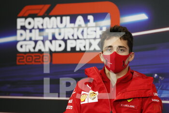 2020-11-12 - LECLERC Charles (mco), Scuderia Ferrari SF1000, portrait during press conference of the Formula 1 DHL Turkish Grand Prix 2020, from November 13 to 15, 2020 on the Intercity Istanbul Park, in Tuzla, near Istanbul, Turkey - Photo Antonin Vincent / DPPI - FORMULA 1 DHL TURKISH GRAND PRIX 2020 - THURSDAY - FORMULA 1 - MOTORS