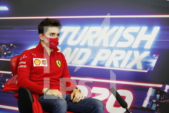 2020-11-12 - LECLERC Charles (mco), Scuderia Ferrari SF1000, portrait during press conference of the Formula 1 DHL Turkish Grand Prix 2020, from November 13 to 15, 2020 on the Intercity Istanbul Park, in Tuzla, near Istanbul, Turkey - Photo Antonin Vincent / DPPI - FORMULA 1 DHL TURKISH GRAND PRIX 2020 - THURSDAY - FORMULA 1 - MOTORS