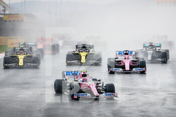 2020-11-15 - start of the race, depart, 18 STROLL Lance (can), Racing Point F1 RP20, action during the Formula 1 DHL Turkish Grand Prix 2020, from November 13 to 15, 2020 on the Intercity Istanbul Park, in Tuzla, near Istanbul, Turkey - Photo Antonin Vincent / DPPI - FORMULA 1 DHL TURKISH GRAND PRIX 2020 - SUNDAY - FORMULA 1 - MOTORS