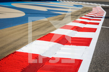 2020-11-26 - kerb, vibreur, track, piste, illustration during the Formula 1 Gulf Air Bahrain Grand Prix 2020, from November 27 to 29, 2020 on the Bahrain International Circuit, in Sakhir, Bahrain - Photo Antonin Vincent / DPPI - FORMULA 1 GULF AIR BAHRAIN GRAND PRIX 2020 - THURSDAY - FORMULA 1 - MOTORS