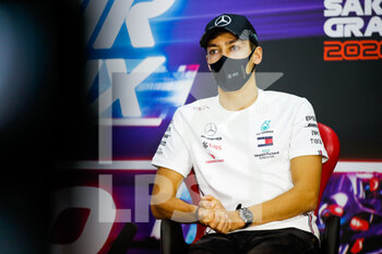 2020-12-03 - RUSSELL George (gbr), Mercedes AMG F1 GP W11 Hybrid EQ Power+, portrait, press conference during the Formula 1 Gulf Air Bahrain Grand Prix 2020, from November 27 to 29, 2020 on the Bahrain International Circuit, in Sakhir, Bahrain - Photo Florent Gooden / DPPI - FORMULA 1 ROLEX SAKHIR GRAND PRIX 2020 - THURSDAY - FORMULA 1 - MOTORS