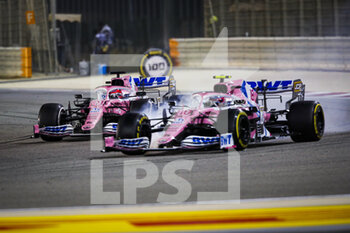 2020-12-06 - 18 STROLL Lance (can), Racing Point F1 RP20, 11 PEREZ Sergio (mex), Racing Point F1 RP20, action during the Formula 1 Rolex Sakhir Grand Prix 2020, from December 4 to 6, 2020 on the Bahrain International Circuit, in Sakhir, Bahrain - Photo Florent Gooden / DPPI - FORMULA 1 ROLEX SAKHIR GRAND PRIX 2020 - SUNDAY - FORMULA 1 - MOTORS