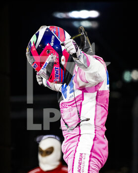 2020-12-06 - PEREZ Sergio (mex), Racing Point F1 RP20, portrait celebrating his first victory during the Formula 1 Rolex Sakhir Grand Prix 2020, from December 4 to 6, 2020 on the Bahrain International Circuit, in Sakhir, Bahrain - Photo Florent Gooden / DPPI - FORMULA 1 ROLEX SAKHIR GRAND PRIX 2020 - SUNDAY - FORMULA 1 - MOTORS