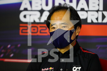 2020-12-11 - TANABE Toyoharu, Technical Director of Honda Racing F1, portrait, press conference during the Formula 1 Etihad Airways Abu Dhabi Grand Prix 2020, from December 11 to 13, 2020 on the Yas Marina Circuit, in Abu Dhabi - Photo Antonin Vincent / DPPI - FORMULA 1 ETIHAD AIRWAYS ABU DHABI GRAND PRIX 2020 - FRIDAY - FORMULA 1 - MOTORS