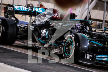 2021-03-12 - The floor of the Mercedes AMG F1 GP W12 E Performance, mechanical detail during the Formula 1 Pre-season testing 2021 from March 12 to 14, 2021 on the Bahrain International Circuit, in Sakhir, Bahrain - Photo Florent Gooden / DPPI - FORMULA 1 PRE-SEASON TESTING 2021 - FORMULA 1 - MOTORS