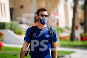 2021-03-25 - RUSSELL George (gbr), Williams Racing F1 FW43B, portrait during Formula 1 Gulf Air Bahrain Grand Prix 2021 from March 26 to 28, 2021 on the Bahrain International Circuit, in Sakhir, Bahrain - Photo Florent Gooden / DPPI - FORMULA 1 GULF AIR BAHRAIN GRAND PRIX 2021 - FORMULA 1 - MOTORS