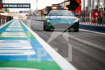 2021-03-25 - The new Aston Martin Safety Car during Formula 1 Gulf Air Bahrain Grand Prix 2021 from March 26 to 28, 2021 on the Bahrain International Circuit, in Sakhir, Bahrain - Photo Florent Gooden / DPPI - FORMULA 1 GULF AIR BAHRAIN GRAND PRIX 2021 - FORMULA 1 - MOTORS