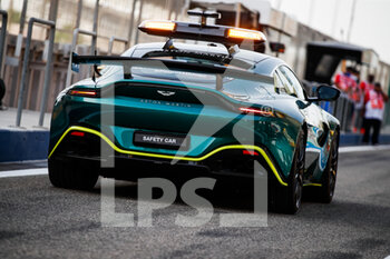 2021-03-25 - The new Aston Martin Safety Car during Formula 1 Gulf Air Bahrain Grand Prix 2021 from March 26 to 28, 2021 on the Bahrain International Circuit, in Sakhir, Bahrain - Photo Florent Gooden / DPPI - FORMULA 1 GULF AIR BAHRAIN GRAND PRIX 2021 - FORMULA 1 - MOTORS