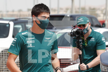 2021-03-26 - STROLL Lance (can), Aston Martin F1 AMR21, portrait during Formula 1 Gulf Air Bahrain Grand Prix 2021 from March 26 to 28, 2021 on the Bahrain International Circuit, in Sakhir, Bahrain - Photo Frédéric Le Floc?h / DPPI - FORMULA 1 GULF AIR BAHRAIN GRAND PRIX 2021 - FORMULA 1 - MOTORS