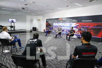 2021-03-26 - CAPITO Jost, Chief Executive Officer of Williams Racing, ROSSI Laurent (fra), CEO of Alpine, TANABE Toyoharu, Technical Director of Honda Racing F1, portrait, press conference during Formula 1 Gulf Air Bahrain Grand Prix 2021 from March 26 to 28, 2021 on the Bahrain International Circuit, in Sakhir, Bahrain - Photo Frédéric Le Floc?h / DPPI - FORMULA 1 GULF AIR BAHRAIN GRAND PRIX 2021 - FORMULA 1 - MOTORS