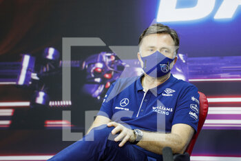 2021-03-26 - CAPITO Jost, Chief Executive Officer of Williams Racing, portrait, press conference during Formula 1 Gulf Air Bahrain Grand Prix 2021 from March 26 to 28, 2021 on the Bahrain International Circuit, in Sakhir, Bahrain - Photo Frédéric Le Floc?h / DPPI - FORMULA 1 GULF AIR BAHRAIN GRAND PRIX 2021 - FORMULA 1 - MOTORS